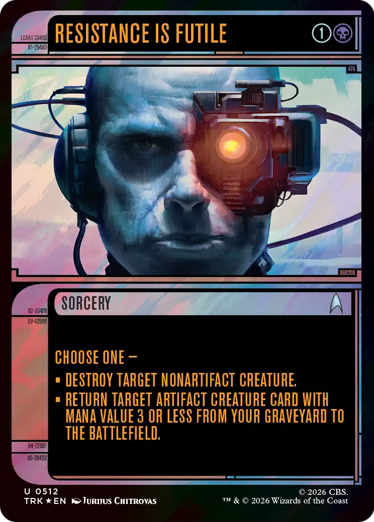 Resistance Is Futile (Showcase) (Surge Foil) [Star Trek] | Cards and Coasters CA