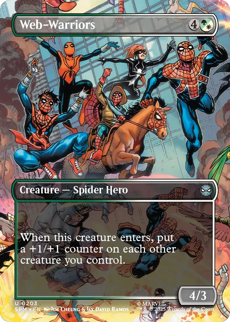 Web-Warriors (Borderless) [Marvel's Spider-Man] | Cards and Coasters CA