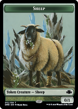 Zombie // Sheep Double-Sided Token [Dominaria Remastered Tokens] | Cards and Coasters CA