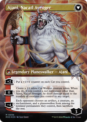 Ajani, Nacatl Pariah // Ajani, Nacatl Avenger (Borderless) (Textured Foil) [Modern Horizons 3] | Cards and Coasters CA