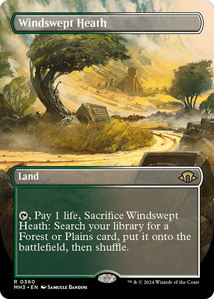 Windswept Heath (Borderless) [Modern Horizons 3] | Cards and Coasters CA