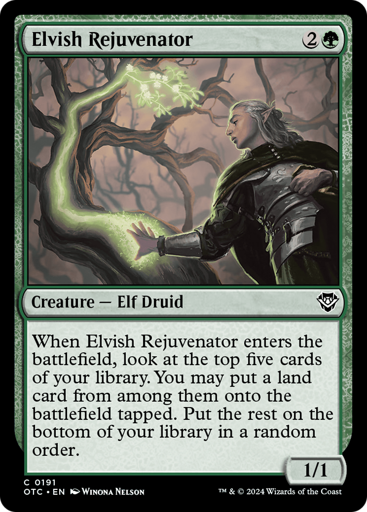 Elvish Rejuvenator [Outlaws of Thunder Junction Commander] | Cards and Coasters CA