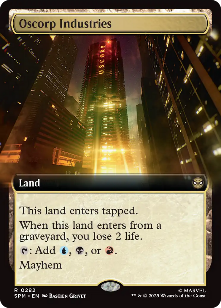 Oscorp Industries (Extended Art) [Marvel's Spider-Man] | Cards and Coasters CA
