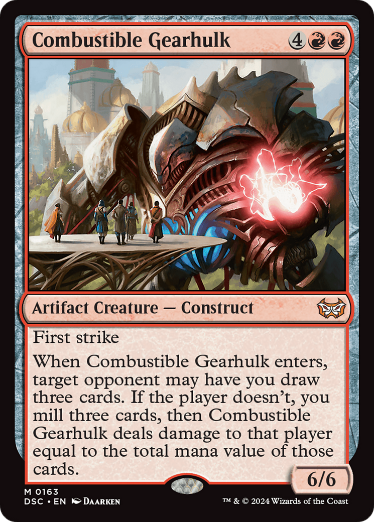 Combustible Gearhulk [Duskmourn: House of Horror Commander] | Cards and Coasters CA