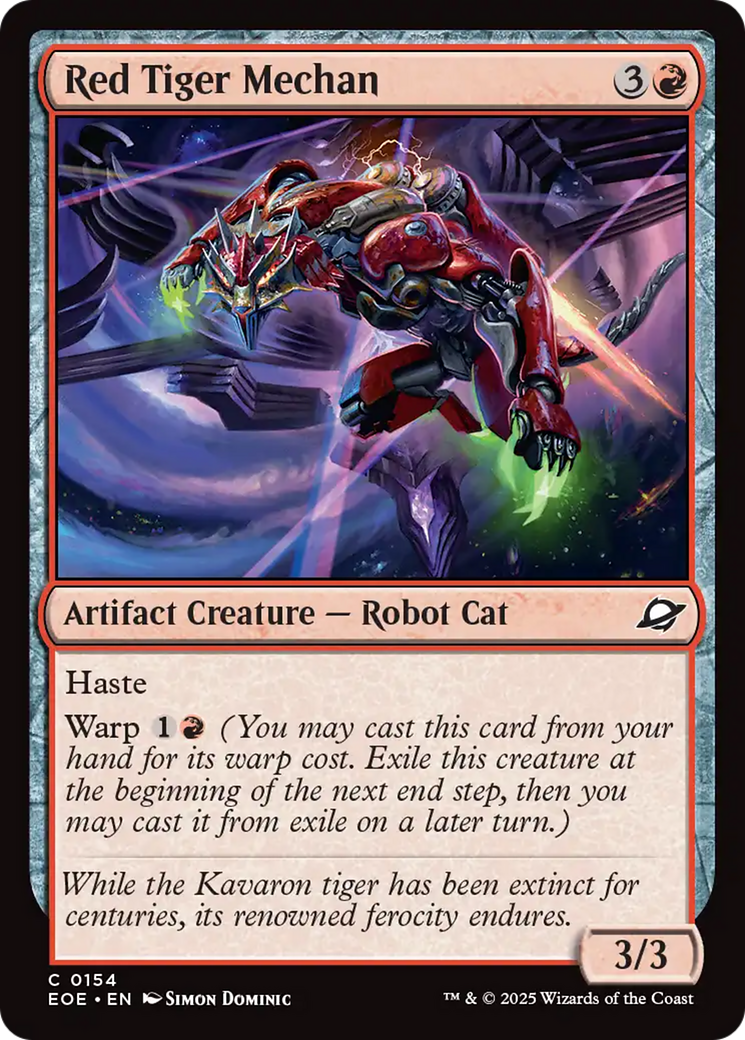 Red Tiger Mechan [Edge of Eternities] | Cards and Coasters CA