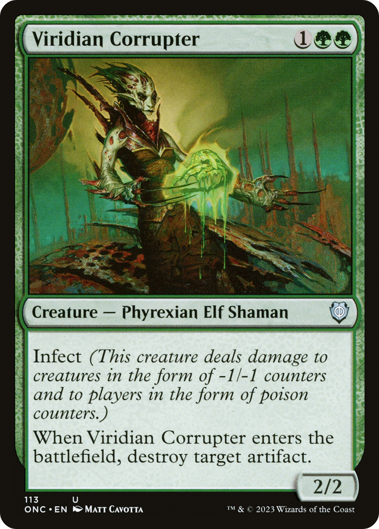 Viridian Corrupter [Phyrexia: All Will Be One Commander] | Cards and Coasters CA