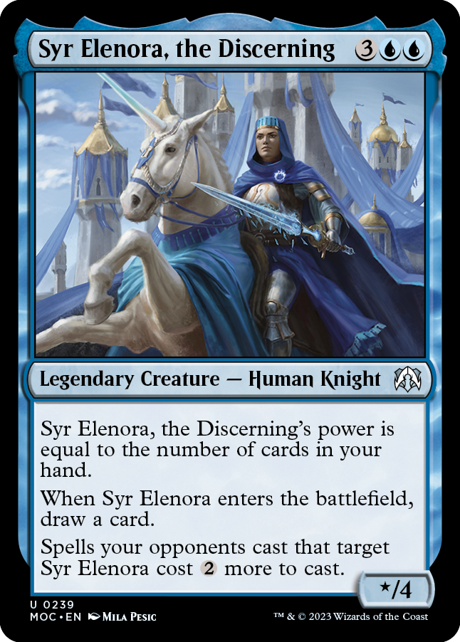 Syr Elenora, the Discerning [March of the Machine Commander] | Cards and Coasters CA