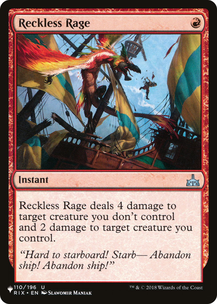 Reckless Rage [The List] | Cards and Coasters CA