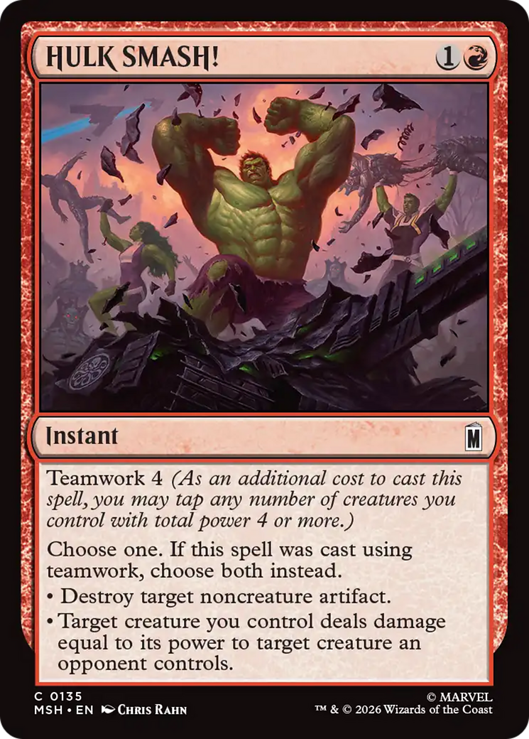 HULK SMASH! [Marvel Super Heroes] | Cards and Coasters CA