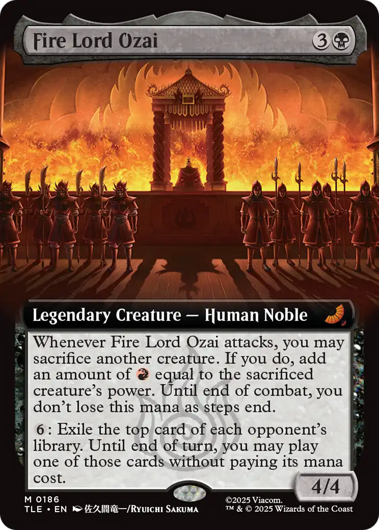 Fire Lord Ozai (Extended Art) [Avatar: The Last Airbender: Eternal-Legal] | Cards and Coasters CA