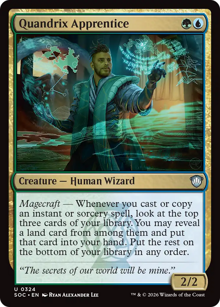 Quandrix Apprentice [Secrets of Strixhaven Commander] | Cards and Coasters CA