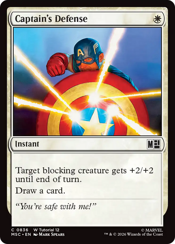 Captain's Defense [Marvel Super Heroes Commander] | Cards and Coasters CA