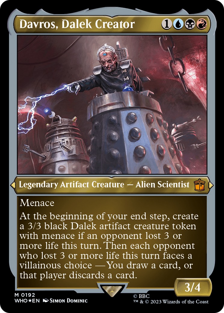 Davros, Dalek Creator (Display Commander) - Thick Stock [Doctor Who] | Cards and Coasters CA