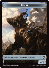 Construct // Beast (0011) Double-Sided Token [Aetherdrift Tokens] | Cards and Coasters CA