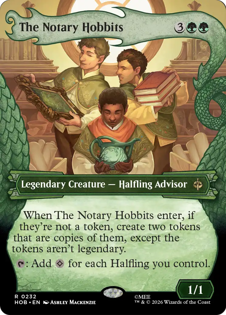 The Notary Hobbits (Showcase) [The Hobbit] | Cards and Coasters CA