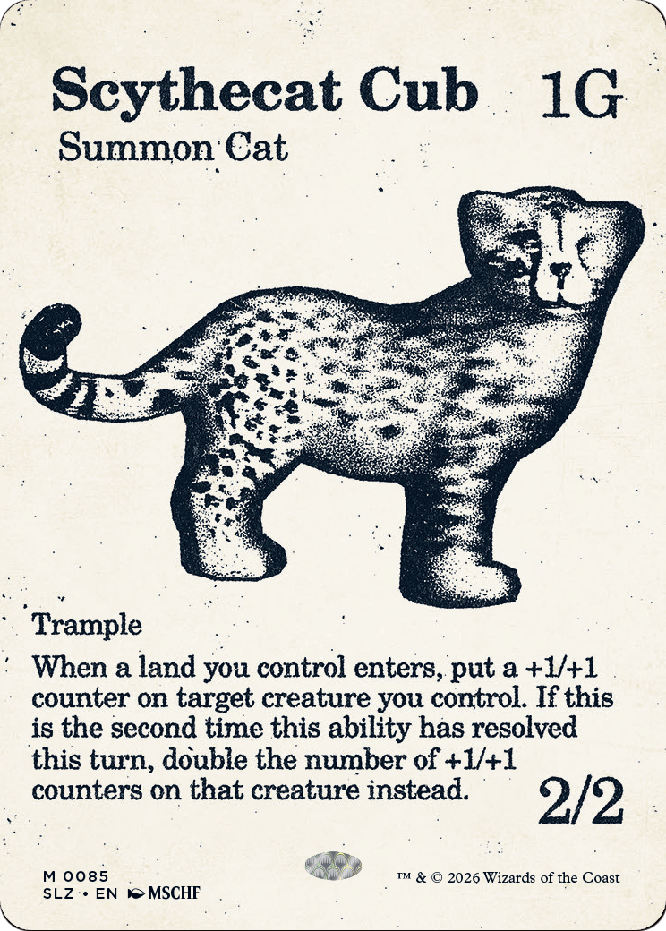 Scythecat Cub (0085) [Secret Lair x MSCHF: The Zeta Set] | Cards and Coasters CA