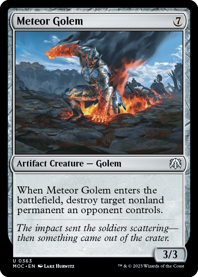 Meteor Golem [March of the Machine Commander] | Cards and Coasters CA