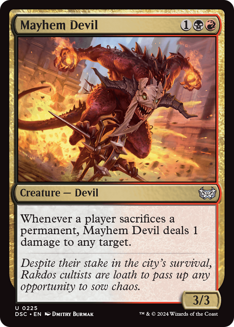 Mayhem Devil [Duskmourn: House of Horror Commander] | Cards and Coasters CA