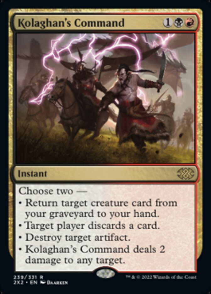 Kolaghan's Command [Double Masters 2022] | Cards and Coasters CA