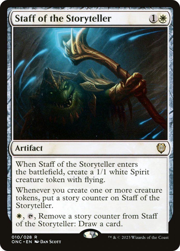 Staff of the Storyteller [Phyrexia: All Will Be One Commander] | Cards and Coasters CA