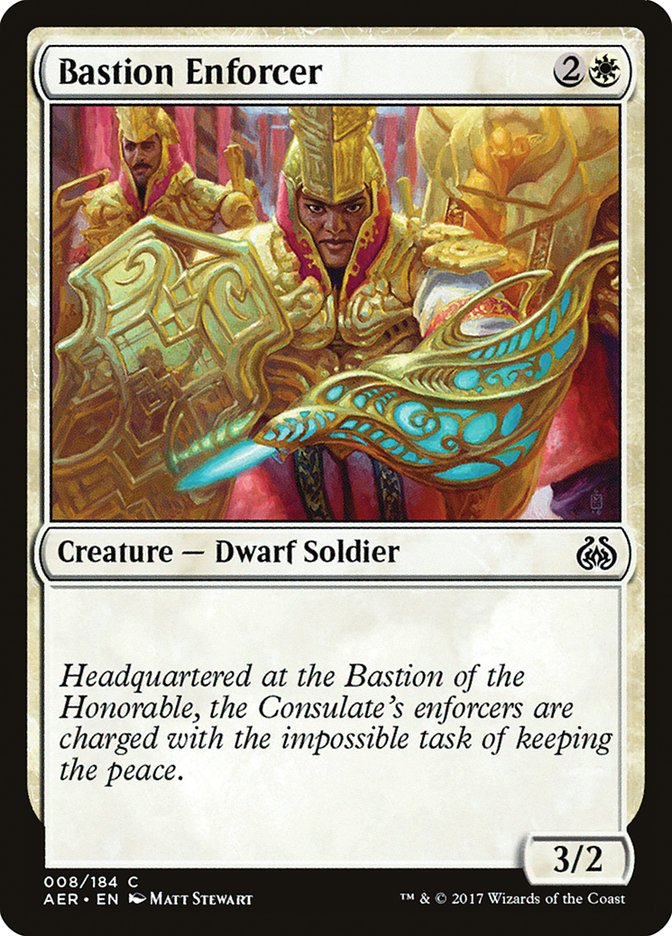 Bastion Enforcer [Aether Revolt] | Cards and Coasters CA