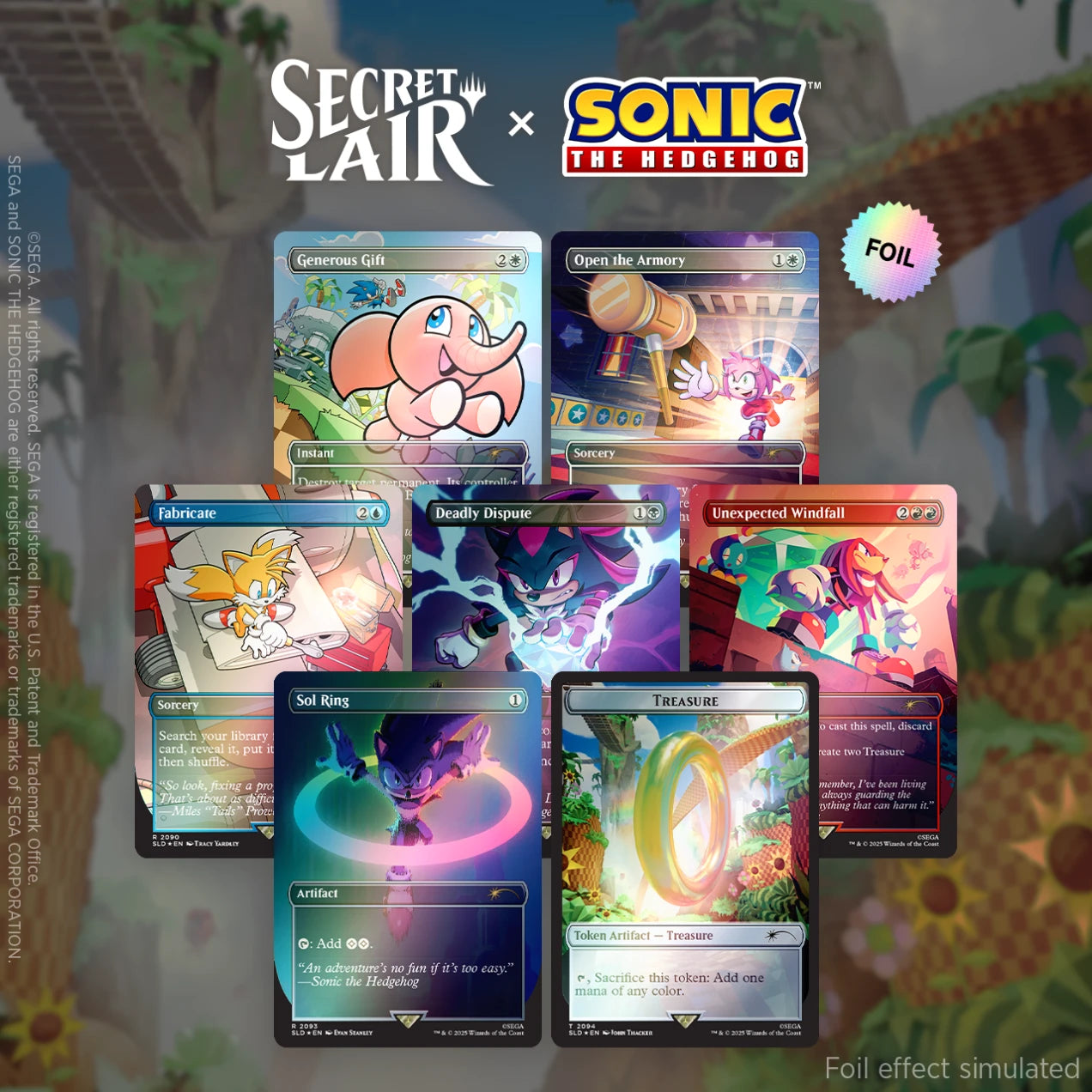 MTG Secret Lair Drop: Sonic Chasing Adventures Foil | Cards and Coasters CA