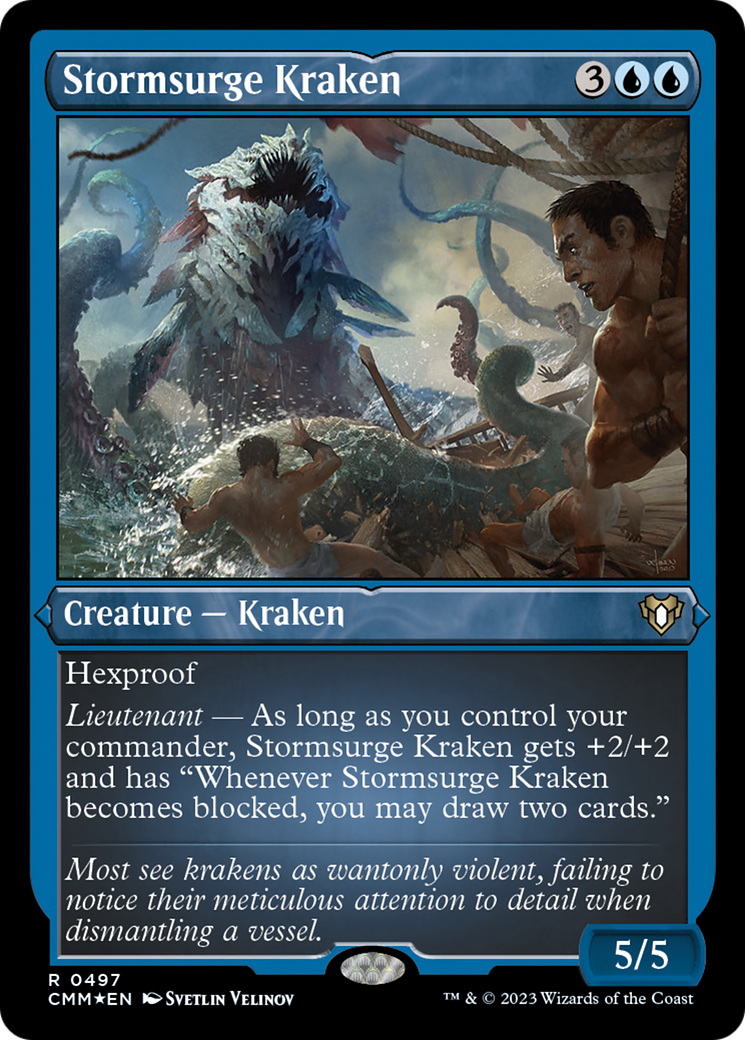 Stormsurge Kraken (Foil Etched) [Commander Masters] | Cards and Coasters CA