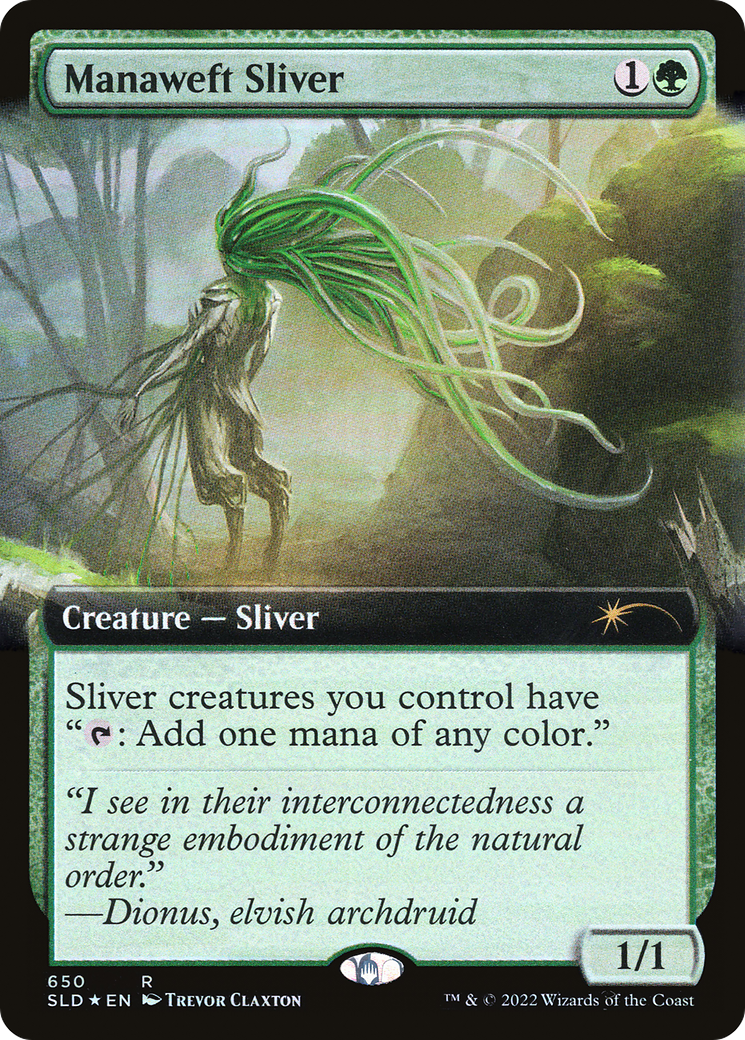 Manaweft Sliver (Extended Art) [Secret Lair Drop Promos] | Cards and Coasters CA