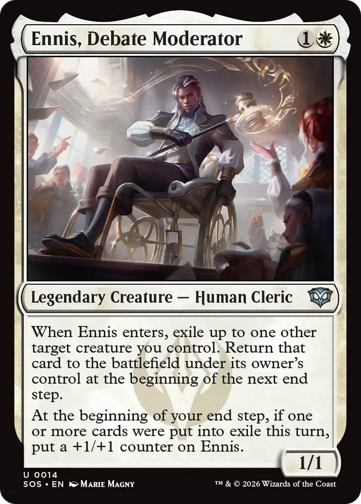 Ennis, Debate Moderator [Secrets of Strixhaven] | Cards and Coasters CA