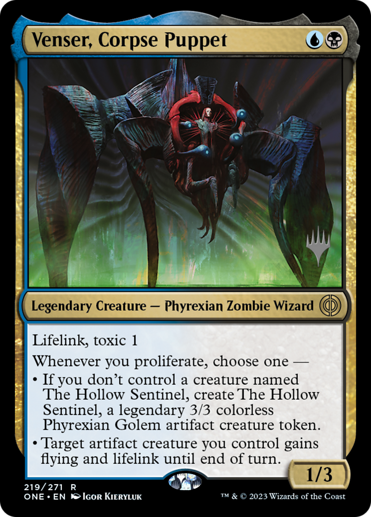 Venser, Corpse Puppet (Promo Pack) [Phyrexia: All Will Be One Promos] | Cards and Coasters CA