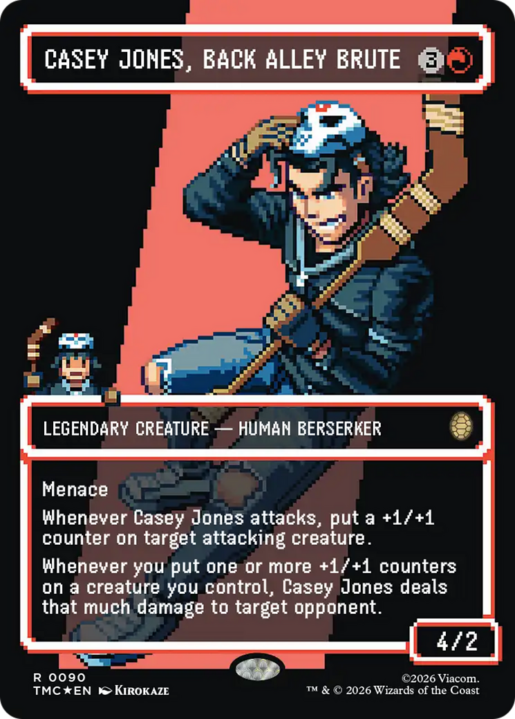 Casey Jones, Back Alley Brute (Borderless) (Surge Foil) [Teenage Mutant Ninja Turtles Commander] | Cards and Coasters CA