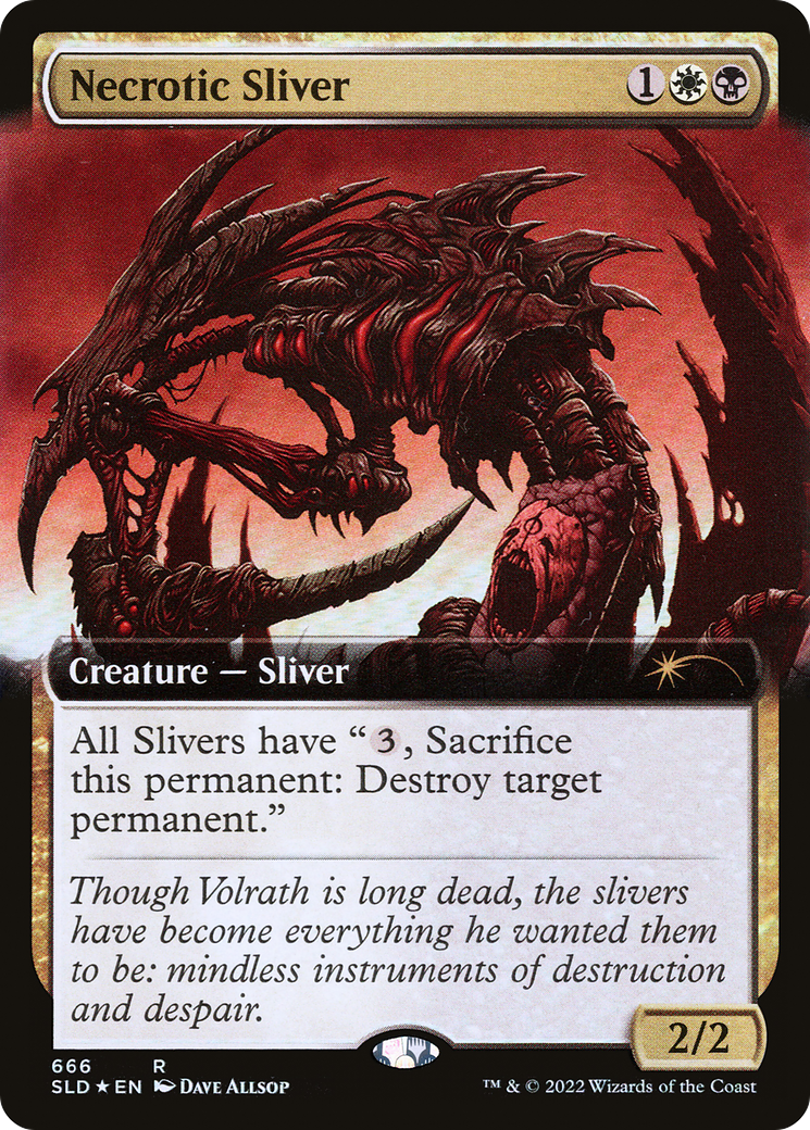 Necrotic Sliver (Extended Art) [Secret Lair Drop Promos] | Cards and Coasters CA