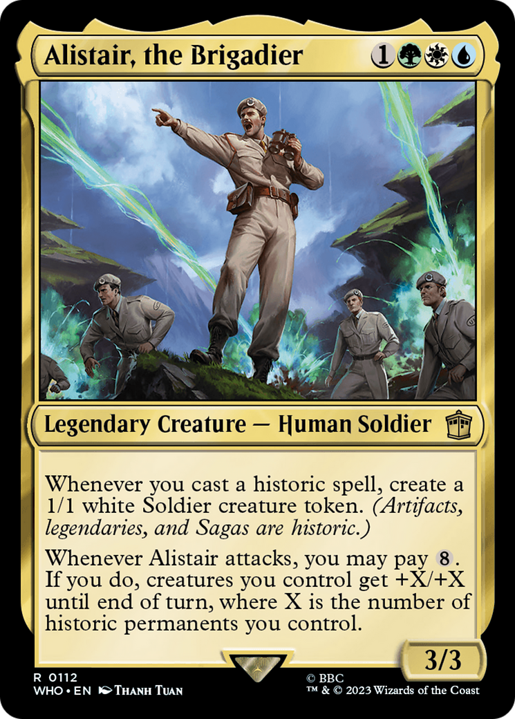 Alistair, the Brigadier [Doctor Who] | Cards and Coasters CA