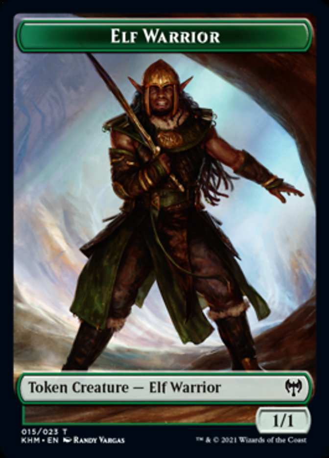 Elf Warrior Token [Kaldheim Tokens] | Cards and Coasters CA