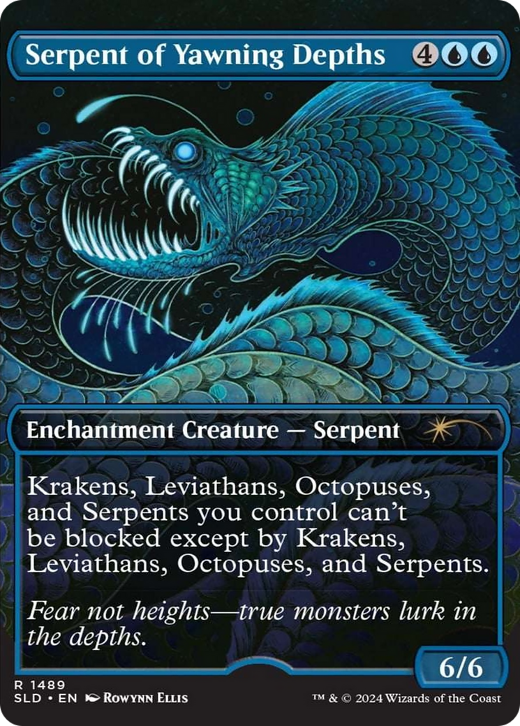 Serpent of Yawning Depths (Rainbow Foil) [Secret Lair Drop Series] | Cards and Coasters CA