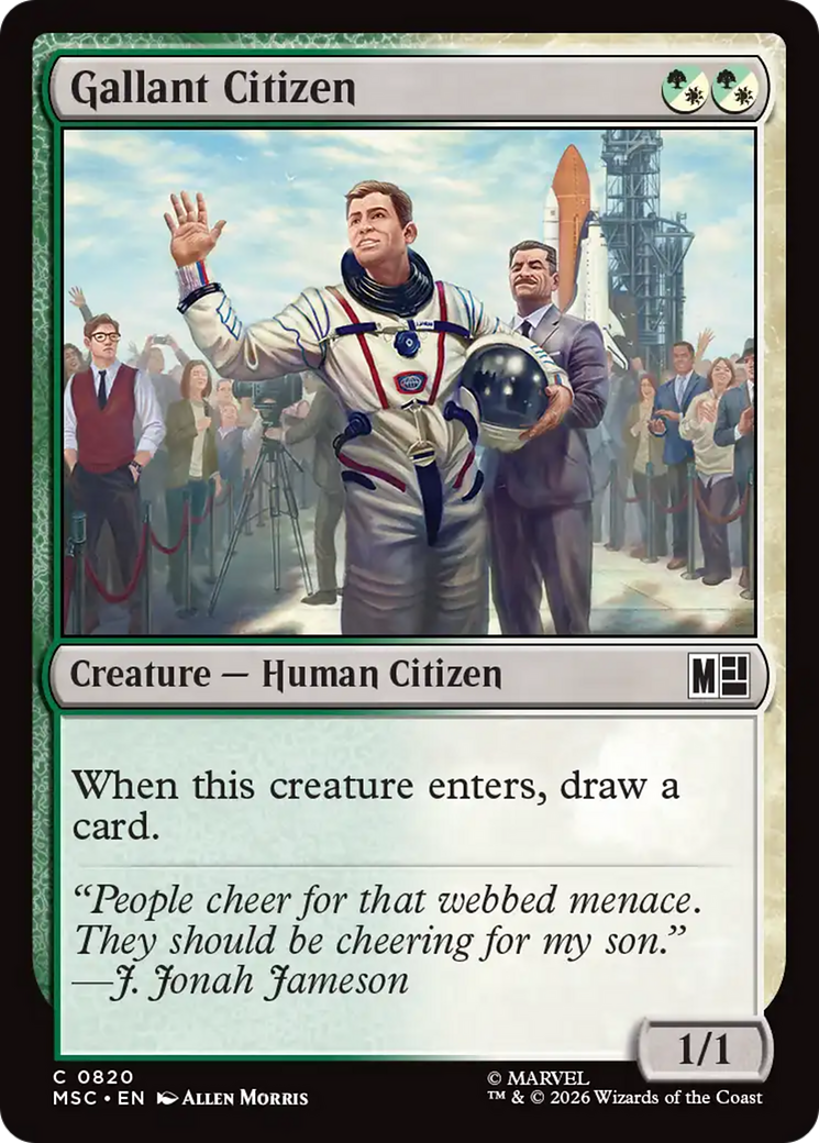Gallant Citizen [Marvel Super Heroes Commander] | Cards and Coasters CA
