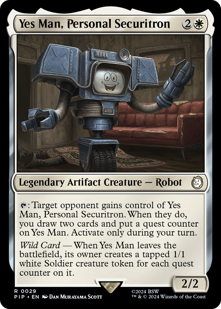 Yes Man, Personal Securitron [Fallout] | Cards and Coasters CA