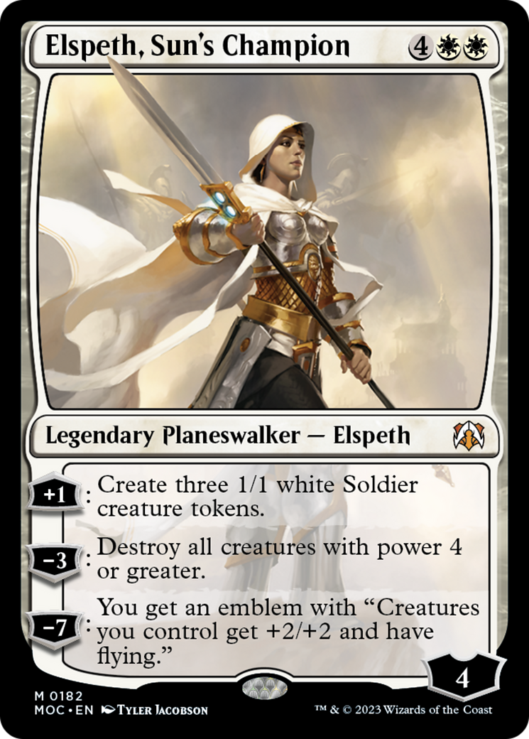 Elspeth, Sun's Champion [March of the Machine Commander] | Cards and Coasters CA