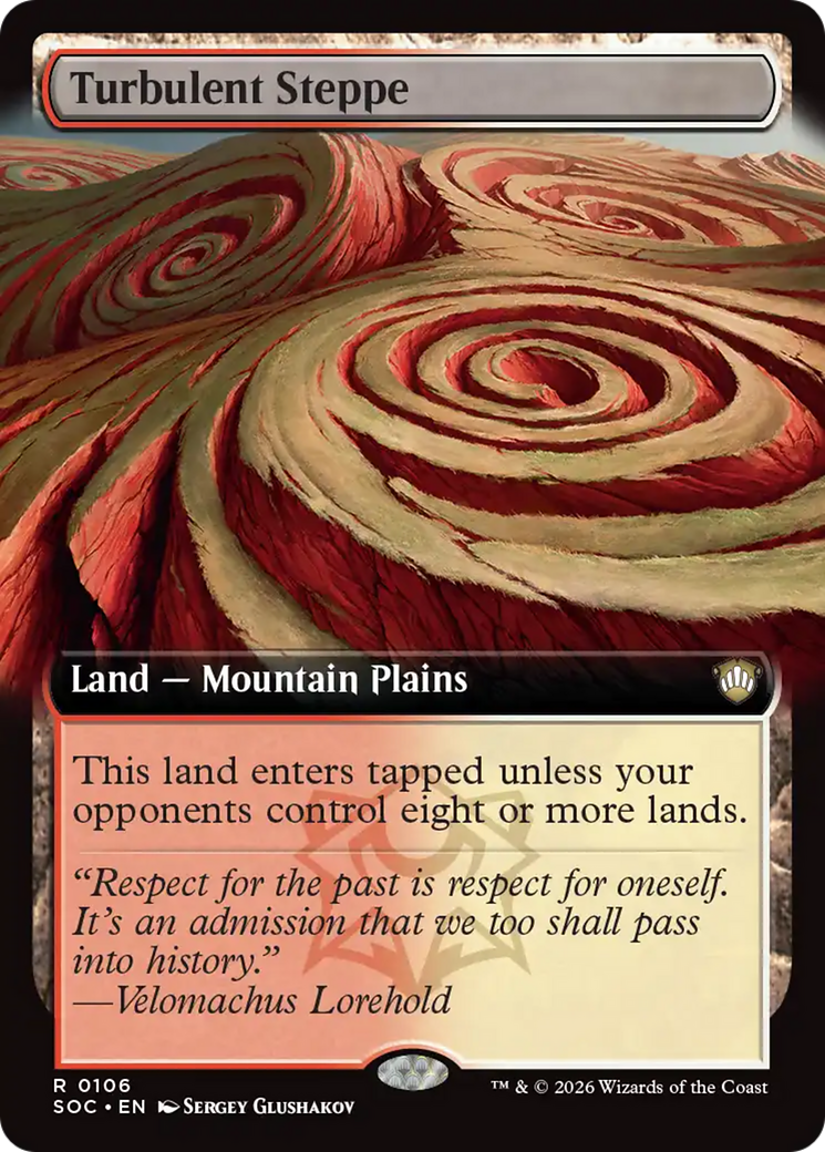 Turbulent Steppe (Extended Art) [Secrets of Strixhaven Commander] | Cards and Coasters CA