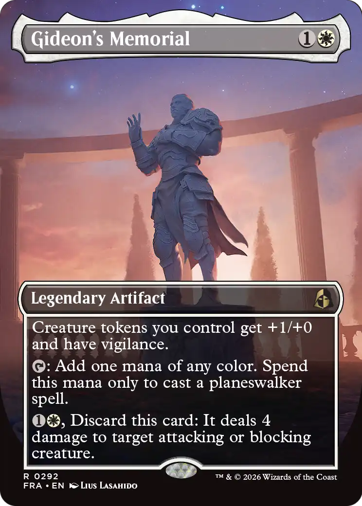 Gideon's Memorial (Borderless) [Reality Fracture] | Cards and Coasters CA