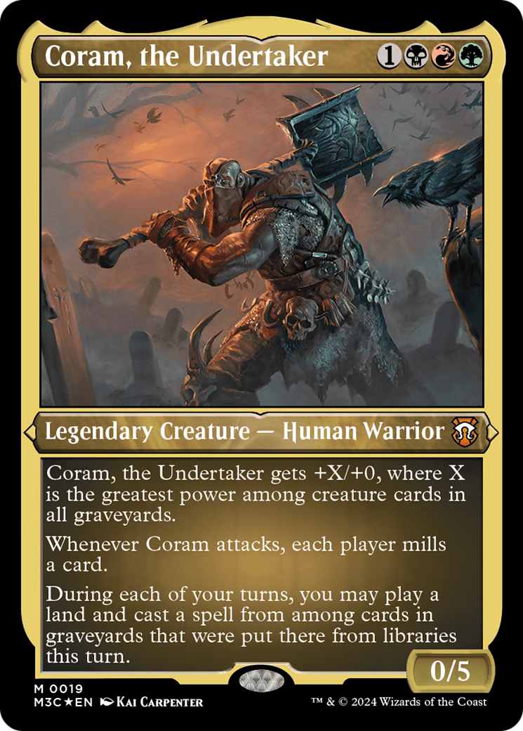 Coram, the Undertaker (Foil Etched) [Modern Horizons 3 Commander] | Cards and Coasters CA