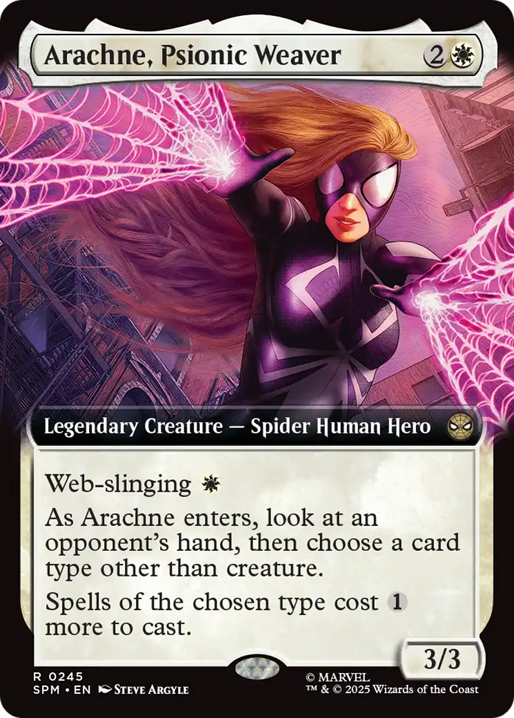 Arachne, Psionic Weaver (Extended Art) [Marvel's Spider-Man] | Cards and Coasters CA