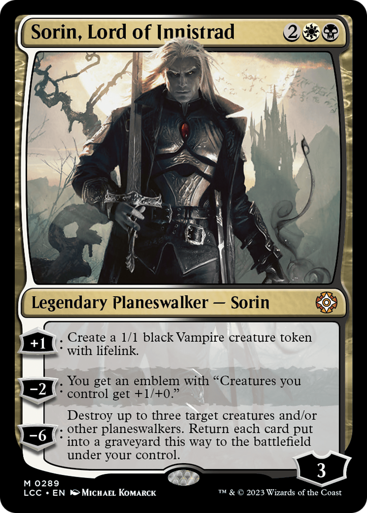 Sorin, Lord of Innistrad [The Lost Caverns of Ixalan Commander] | Cards and Coasters CA
