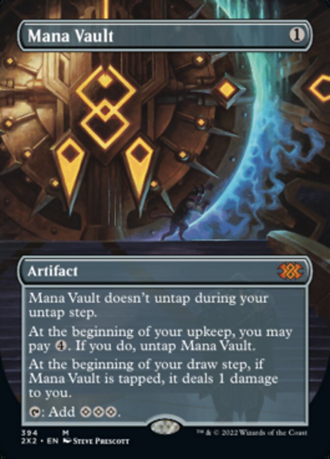 Mana Vault (Borderless Alternate Art) [Double Masters 2022] | Cards and Coasters CA