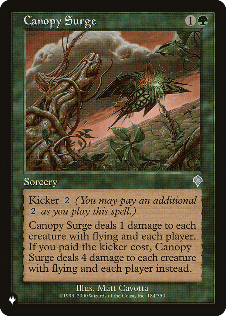Canopy Surge [The List] | Cards and Coasters CA