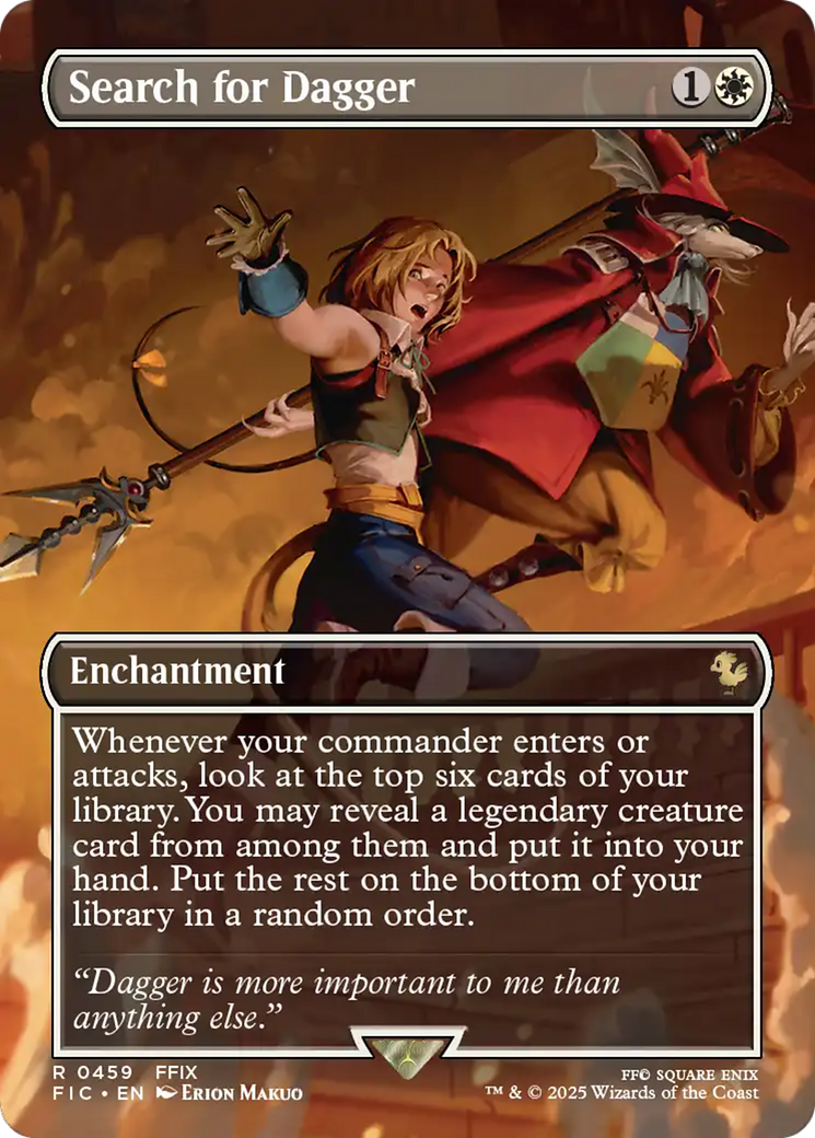 Search for Dagger (Borderless) [FINAL FANTASY Commander] | Cards and Coasters CA
