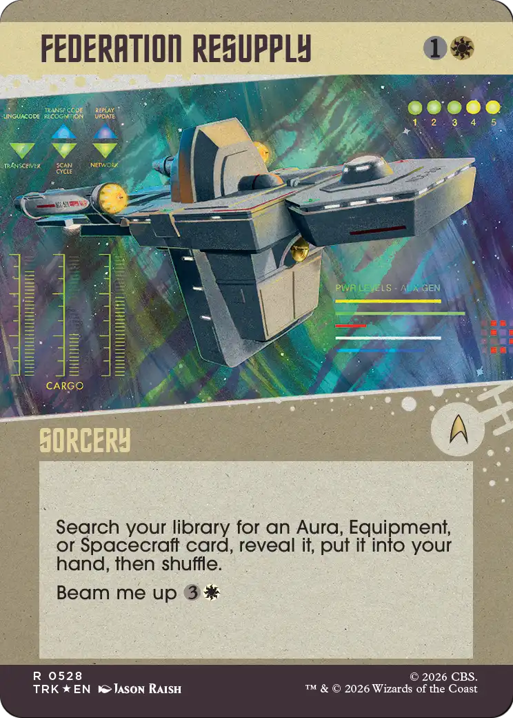 Federation Resupply (Showcase) (Surge Foil) [Star Trek] | Cards and Coasters CA
