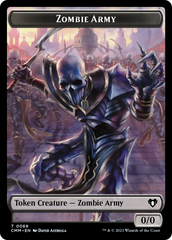 Human Warrior // Zombie Army Double-Sided Token [Commander Masters Tokens] | Cards and Coasters CA