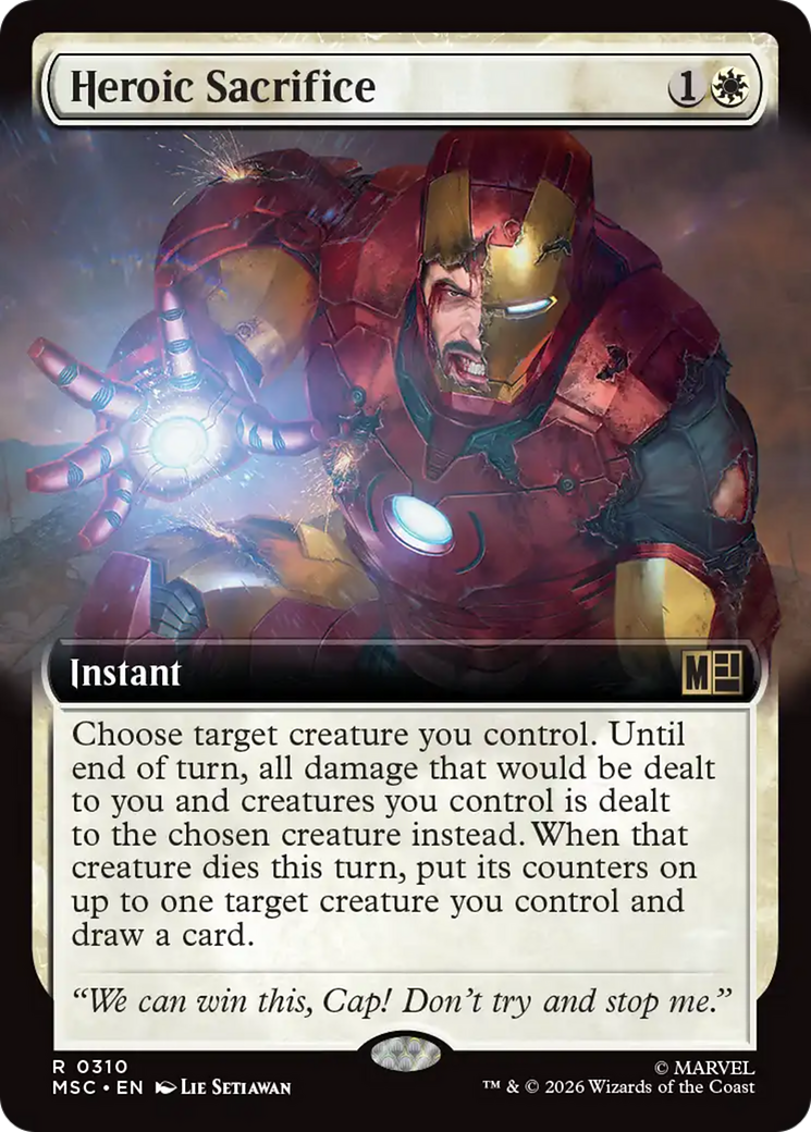 Heroic Sacrifice (Extended Art) [Marvel Super Heroes Commander] | Cards and Coasters CA