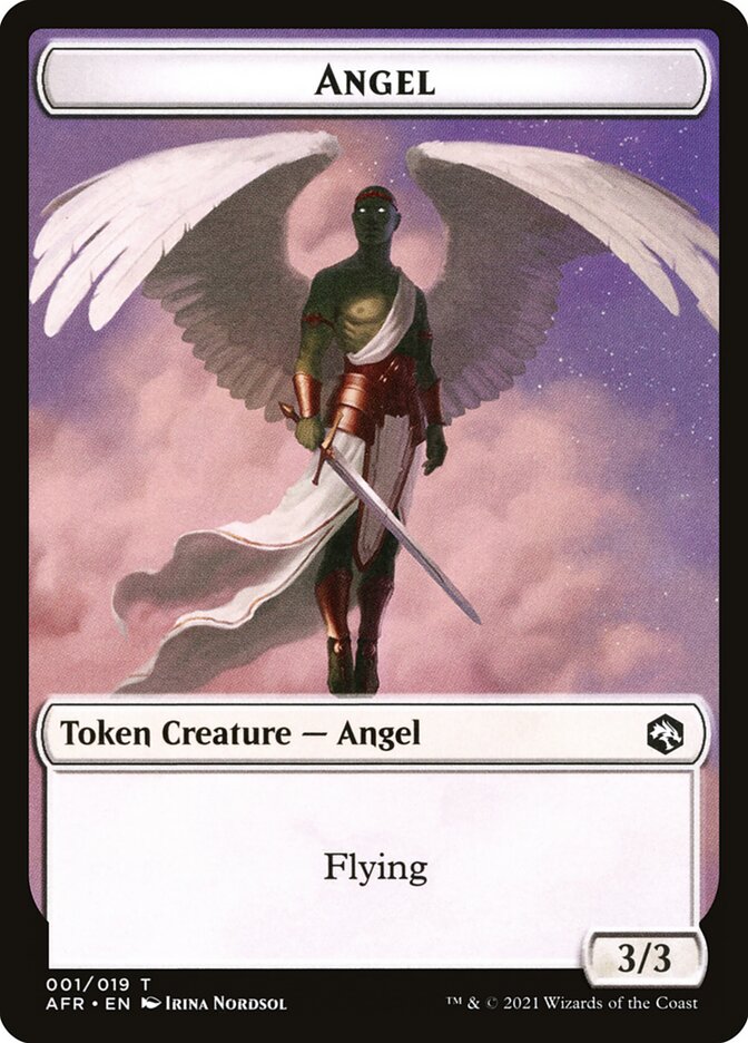 Angel // Dog Illusion Double-Sided Token [Dungeons & Dragons: Adventures in the Forgotten Realms Tokens] | Cards and Coasters CA